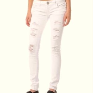 Almost Famous White Distressed Pants